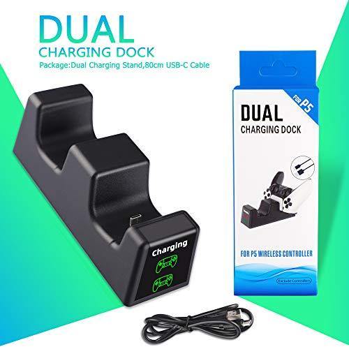 PS5 Controller Charger, Dual USB Type C PS5 DualSense Controller Charging Station - JOY2ESpree