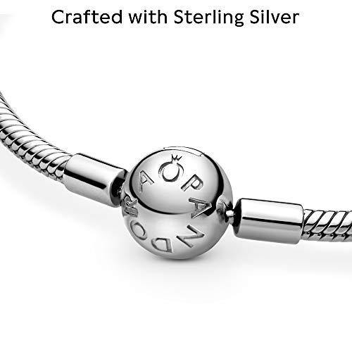 PANDORA Jewelry Smooth Moments Snake Chain Charm Sterling Silver Bracelet - JOY2ESpree