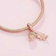 
                        
                          Cargar imagen en el visor de la galería, Pandora Jewelry Acorn and Leaf Dangle Cubic Zirconia Charm in Pandora Rose - JOY2ESpree
                        
                      