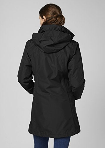 Helly-Hansen Womens Aden Insulated Waterproof Windproof Breathable Long Length Packable Hood Rain Coat Jacket