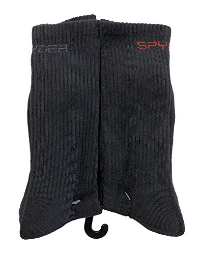 Spyder - 5-pair Crew Socks - Black with Spyder Emblem