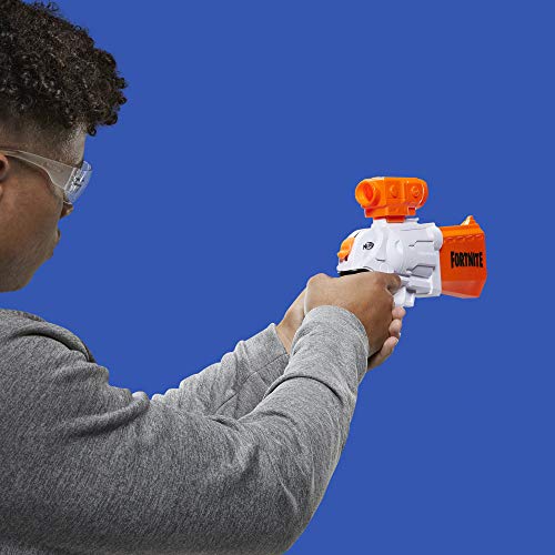 NERF Fortnite SR Blaster -- 4-Dart Hammer Action -- Includes Removable Scope and 8 Official Elite Darts -- for Youth, Teens, Adults