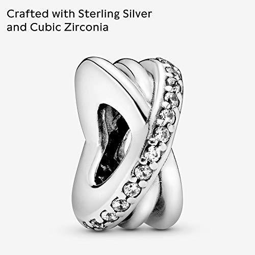 Pandora Jewelry Sparkling and Polished Lines Spacer Cubic Zirconia Charm in Sterling Silver - JOY2ESpree