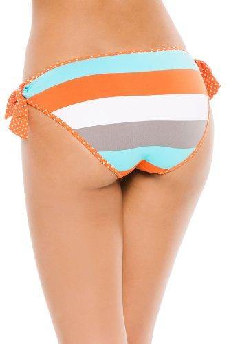 Tommy Bahama Women's Reversible Tie Side Hipster Bikini Bottom Ginger/Capri/Cave Multi XS - JOY2ESpree