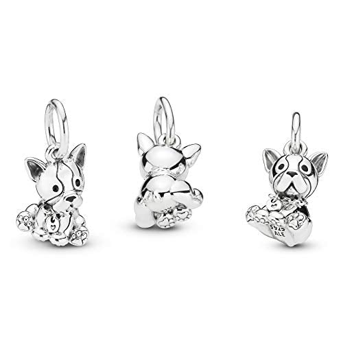 Pandora Jewelry Bulldog Puppy Dog Dangle Sterling Silver Charm - JOY2ESpree