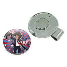
                        
                          Load image into Gallery viewer, GRAPHICS &amp; MORE Patriotic Donald Trump with Eagle American Flag Gun Golf Hat Clip with Magnetic Ball Marker - JOY2ESpree
                        
                      