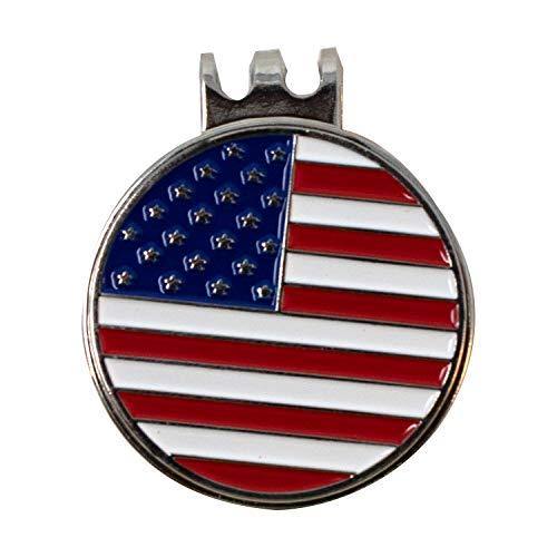 DA VINCI Magnetic Golf Hat Clip with 1 Inch Embossed Patriotic Metal Golf Ball Marker - JOY2ESpree