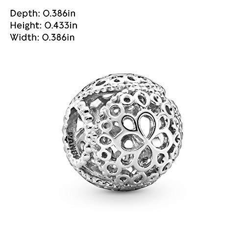 Pandora Jewelry Openwork Flower Sterling Silver Charm - JOY2ESpree