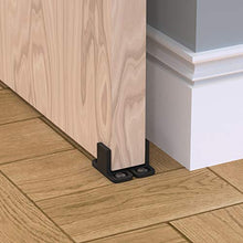 
                        
                          Load image into Gallery viewer, Sliding Barn Door Floor Guides - Black Closet Door Guides (4 Pack) by Island Hardware
                        
                      