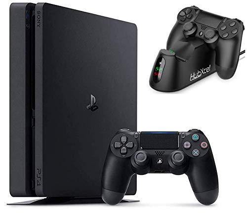 2020 Playstation 4 PS4 Slim 1TB Console Holiday Bundle with Hubxcel Charging Dock Bundle - JOY2ESpree