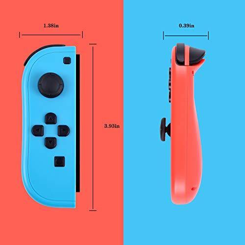 Joy-Pad Controller Compatible with Switch Joy-Con (L/R) - Blue and red, with Wristband - JOY2ESpree