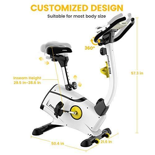 pooboo Exercise Bike Indoor Cycling Bike Magnetic Upright Stationary Bike Indoor Bicycle - JOY2ESpree