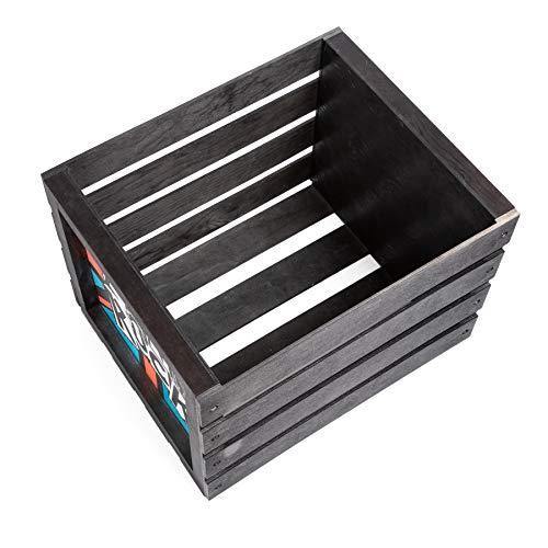 Chalkboard Vinyl Record Storage Crate (Matte Black) - JOY2ESpree