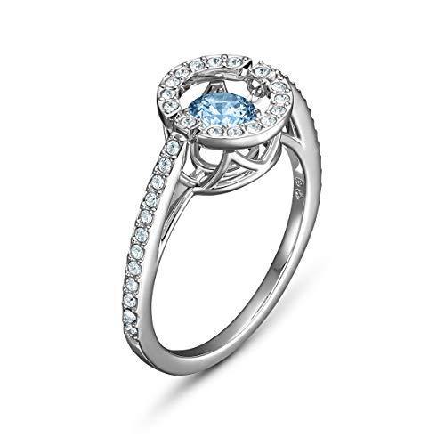 SWAROVSKI Women's Sparkling Dance Ring Collection, Rhodium Finish, Clear Crystals - JOY2ESpree