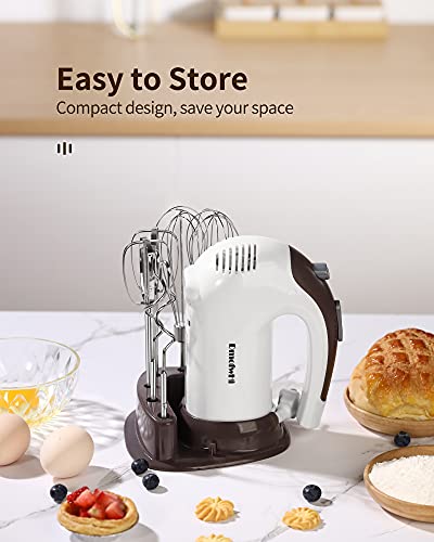 DmofwHi 5 Speed Hand Mixer Electric, 300W Ultra Power Kitchen Hand Mixers with 6 Stainless Steel Attachments - JOY2ESpree