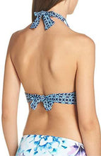 
                        
                          Load image into Gallery viewer, Tommy Bahama Women's Aqua Petals Reversible Halter Soft Bikini Top, Medium - JOY2ESpree
                        
                      