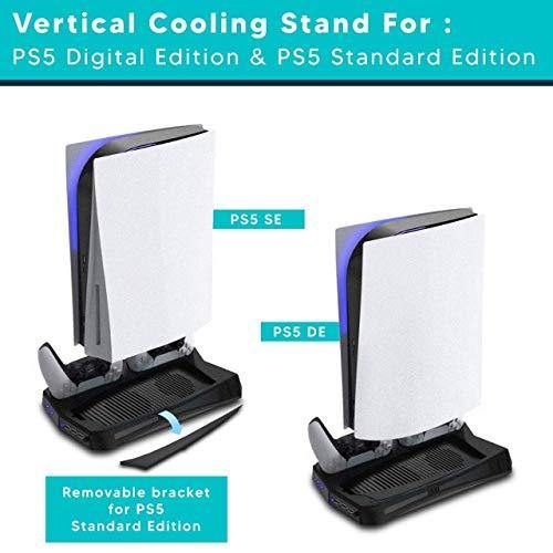 LIVIOR PS5 Stand Cooling Fan Station Accessories - JOY2ESpree