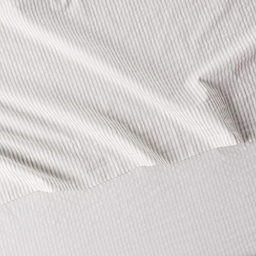 Tommy Bahama 212696 Paloma Beach Stripe Sheet Set, Cloud Grey, King