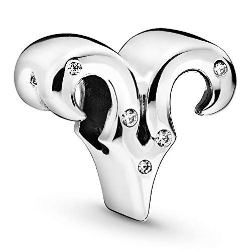 Pandora Jewelry Sparkling Aries Zodiac Cubic Zirconia Charm in Sterling Silver - JOY2ESpree