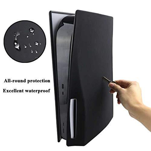 DMLNN PS5 Silicone Skin Cover, Dustproof Anti-Scratch Anti-Fall Waterproof Protector Case for Sony Playstation 5 Disk Edition (Disk Edition, Black) - JOY2ESpree