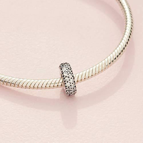 Pandora Jewelry Clear Sparkle Spacer Cubic Zirconia Charm in Sterling Silver - JOY2ESpree