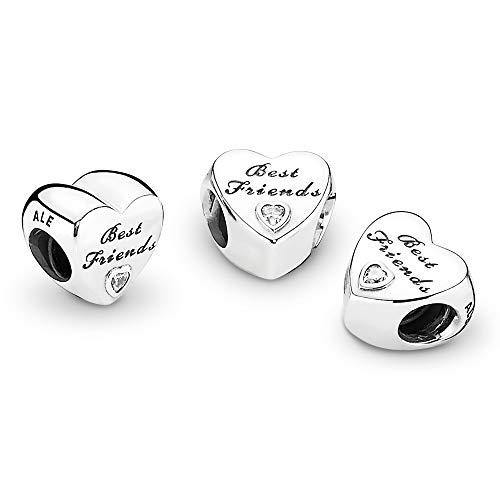 Pandora Jewelry Friendship Heart Cubic Zirconia Charm in Sterling Silver - JOY2ESpree