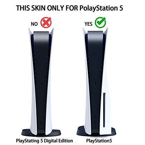 PS5 Console and Controller Skin Vinyl Sticker Decal Cover for PlayStation 5 Console and Controllers,Disk Edition,Red - JOY2ESpree