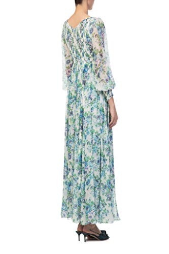 Zimmermann Women's Whitewave Shirred Silk Maxi Dress, Azure Wallpaper Floral, US 6