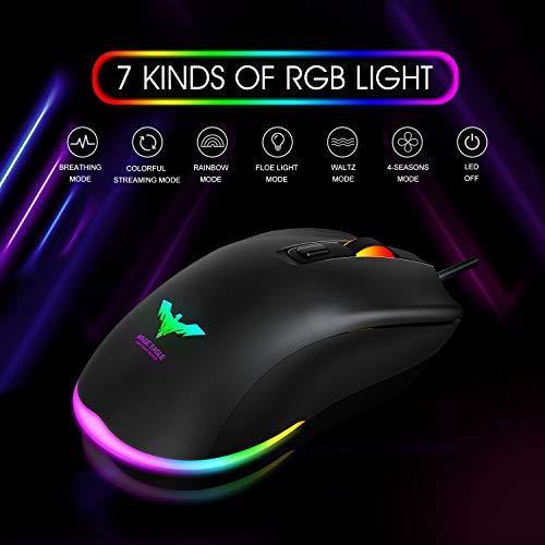 havit Gaming Keyboard Mouse Headset & Mouse Pad Kit, Rainbow LED Backlit Wired - JOY2ESpree