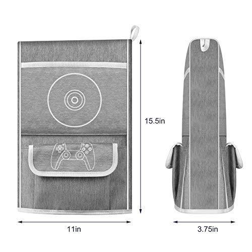 Esimen Sleeve Protective Case Dust Cover for PS5 Console /Playstation 5 Digital Edition ,PS5 Controller Cover Compatible with 12 Game Disc Pockets - JOY2ESpree