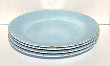 
                        
                          गैलरी व्यूवर में इमेज लोड करें, Tommy Bahama 100% Melamine 4-Dinner Plates (11” Diameter) RUSTIC CRACKLE LIGHT BLUE
                        
                      