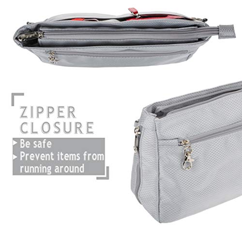 Vercord Expandable Nylon Handbag Purse Organizer Insert Liner Shaper Bag