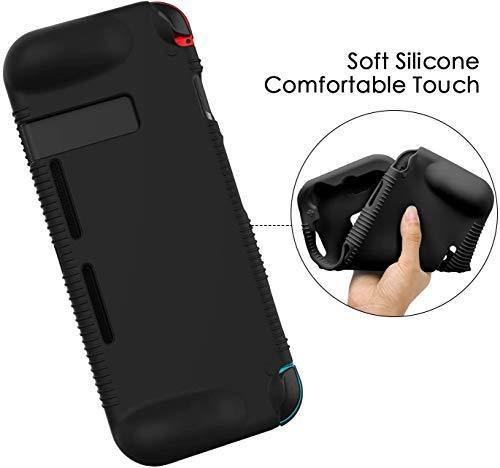 Semeving for Nintendo Switch Case with Tempered Glass Screen Protector for Boy/Girl/Men/Woman/Kids(Black with Screen Protector) … - JOY2ESpree