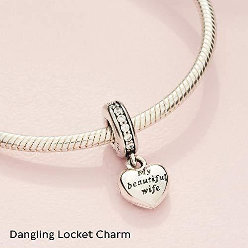 Pandora Jewelry My Beautiful Wife Dangle Cubic Zirconia Charm in Sterling Silver - JOY2ESpree