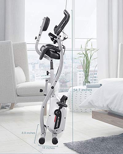 Maxkare Upright Folding Exercise Bike Stationary Recumbent Magnetic Indoor Cycling Bike - JOY2ESpree