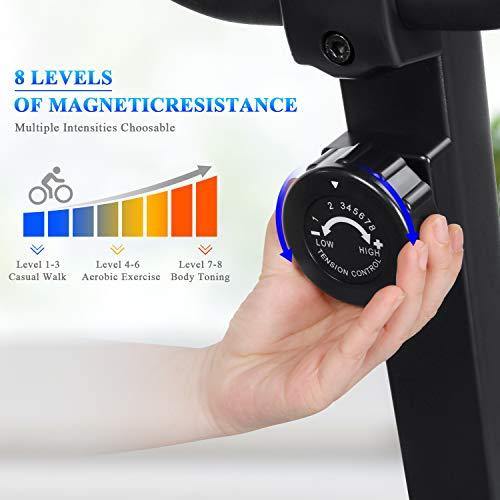MaxKare Recumbent Exercise Bike Stationary Magnetic Resistance 8 Levels Adjustable Static Indoor Cycling Bike - JOY2ESpree
