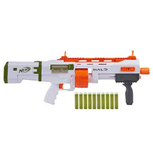 
                        
                          Load image into Gallery viewer, NERF Halo Bulldog SG Dart Blaster -- Pump-Action, Rotating 10-Dart Drum, Tactical Rails, 10 Official Elite Darts, Skin Unlock Code
                        
                      