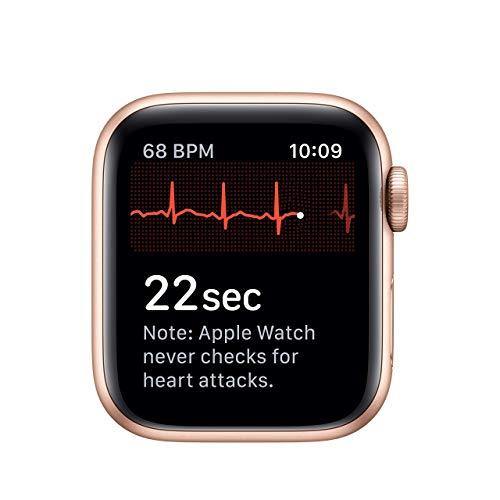 Apple Watch Series 5 (GPS + Cellular, 40MM) - Gold Aluminum Case with Pink Sand Sport Band (Renewed) - JOY2ESpree