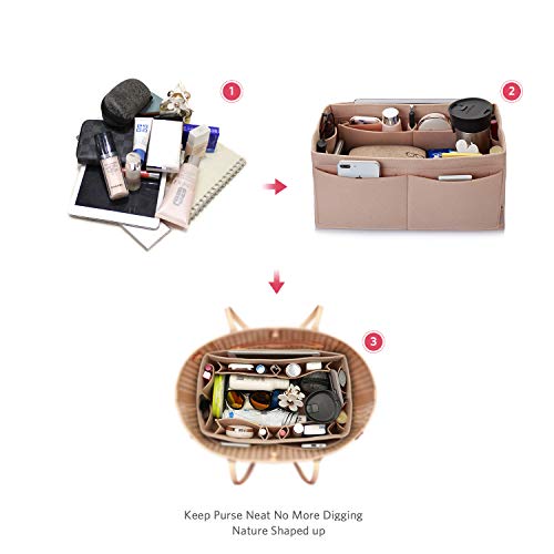 Felt Purse Organizer, Bag in Bag Organizer For Tote & Handbag Speedy Neverfull, Medium Large Extra Large