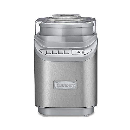 Cuisinart ICE-70 Electronic Ice Cream Maker, Brushed Chrome, Ice Cream Maker with Countdown Timer, With Countdown Timer - JOY2ESpree