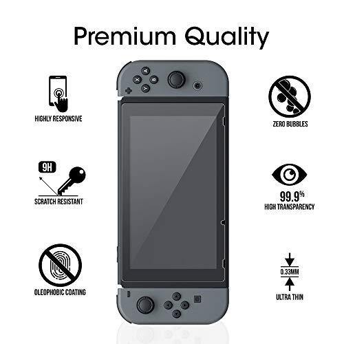 amFilm Tempered Glass Screen Protector for Nintendo Switch 2017 (3-Pack) - JOY2ESpree