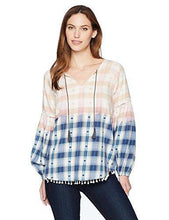 
                        
                          Load image into Gallery viewer, Jag Jeans Women's Elliot Shirt w Poms, Soft Navy, X
                        
                      