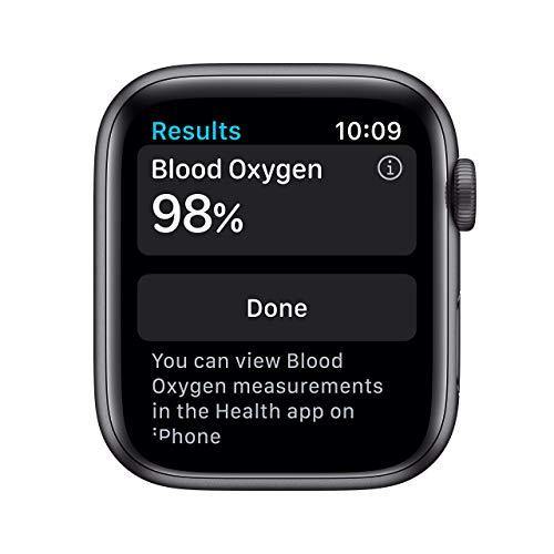 Apple Watch Series 6 (GPS, 44mm) - Space Gray Aluminum Case with Black Sport Band (Renewed) - JOY2ESpree