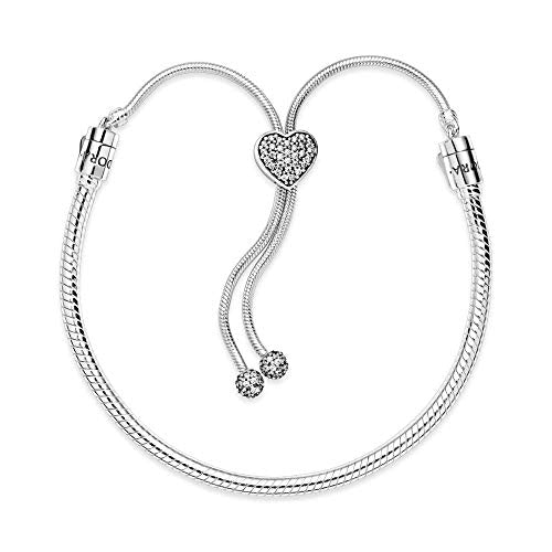 PANDORA Moments Heart Clasp Slider Bracelet, - JOY2ESpree