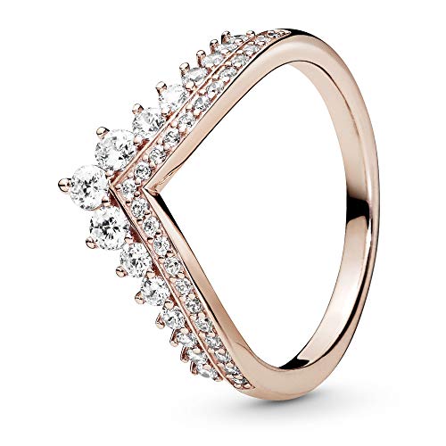 Pandora Jewelry Princess Sparkling Wishbone Cubic Zirconia Ring in Pandora Rose - JOY2ESpree