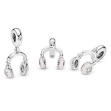
                        
                          Load image into Gallery viewer, Pandora Jewelry Headphones Dangle Cubic Zirconia Charm in Sterling Silver - JOY2ESpree
                        
                      