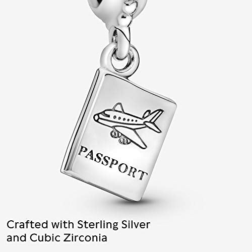 Pandora Jewelry Passport Travel Dangle Cubic Zirconia Charm in Sterling Silver - JOY2ESpree