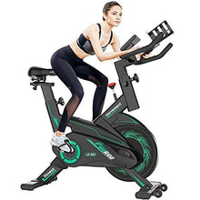 
                        
                          Cargar imagen en el visor de la galería, Pooboo Indoor Cycling Bike Belt Drive Exercise Bike Stationary with Comfortable Seat Cushion, Tablet Holder and LCD Monitor for Home Workout - JOY2ESpree
                        
                      