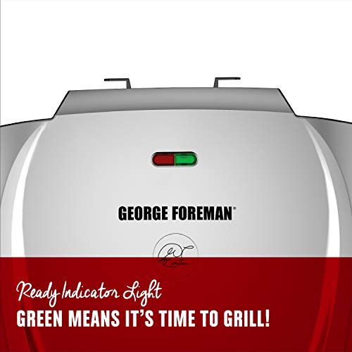 George Foreman 9-Serving Basic Plate Electric Grill and Panini Press, 144-Square-Inch, Platinum, GR2144P - JOY2ESpree