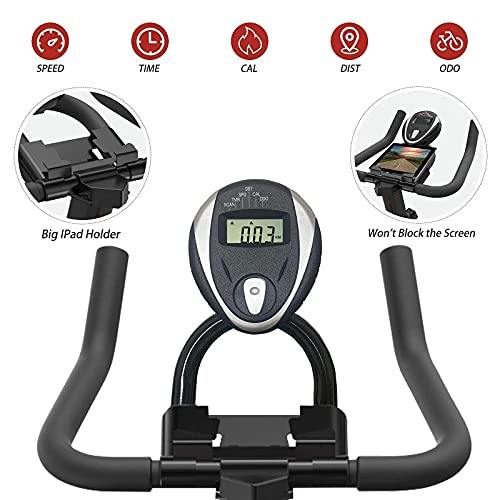 VIEWALL Indoor Cycling Bike, Exercise Bike Stationary for Home Gym Cardio Workouts with LCD Monitor, Belt Drive, iPad Holder (300 Lbs Weight Capacity) - JOY2ESpree